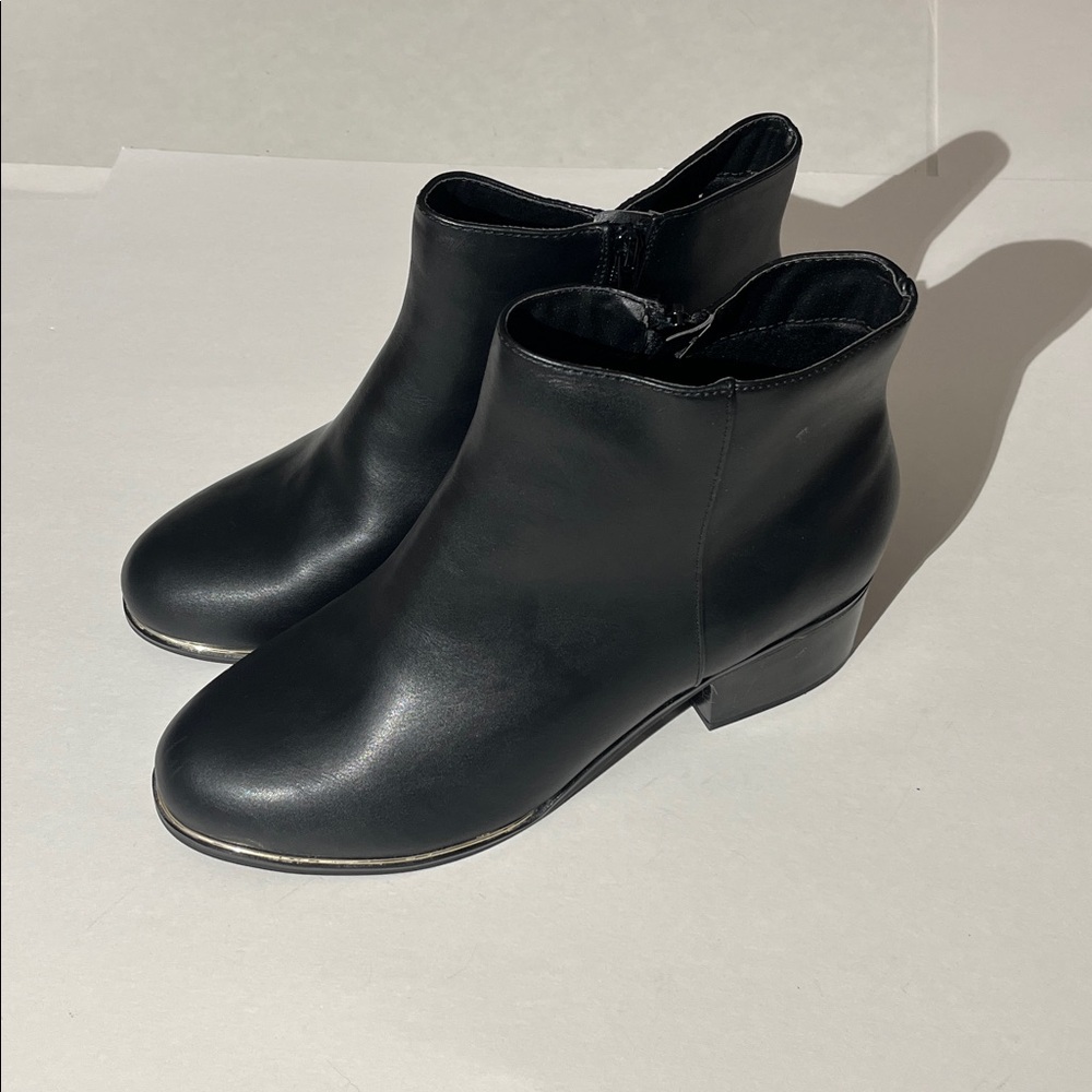 Lane Bryant Black Ankle Booties Boots Shoes Side Zipper sz 12W NEW Vegan Leather - Picture 3 of 10